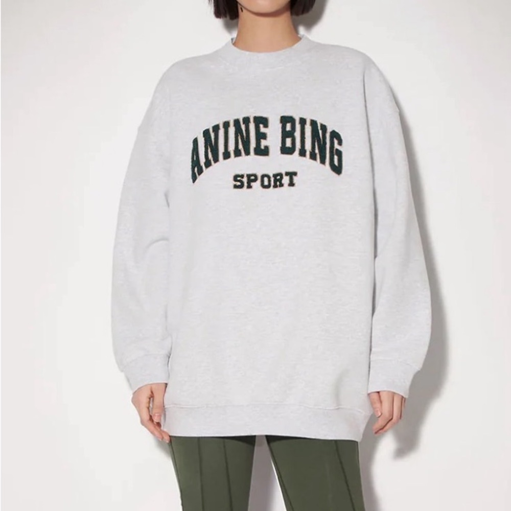 Anine Bing Gray Crew Neck Sweater